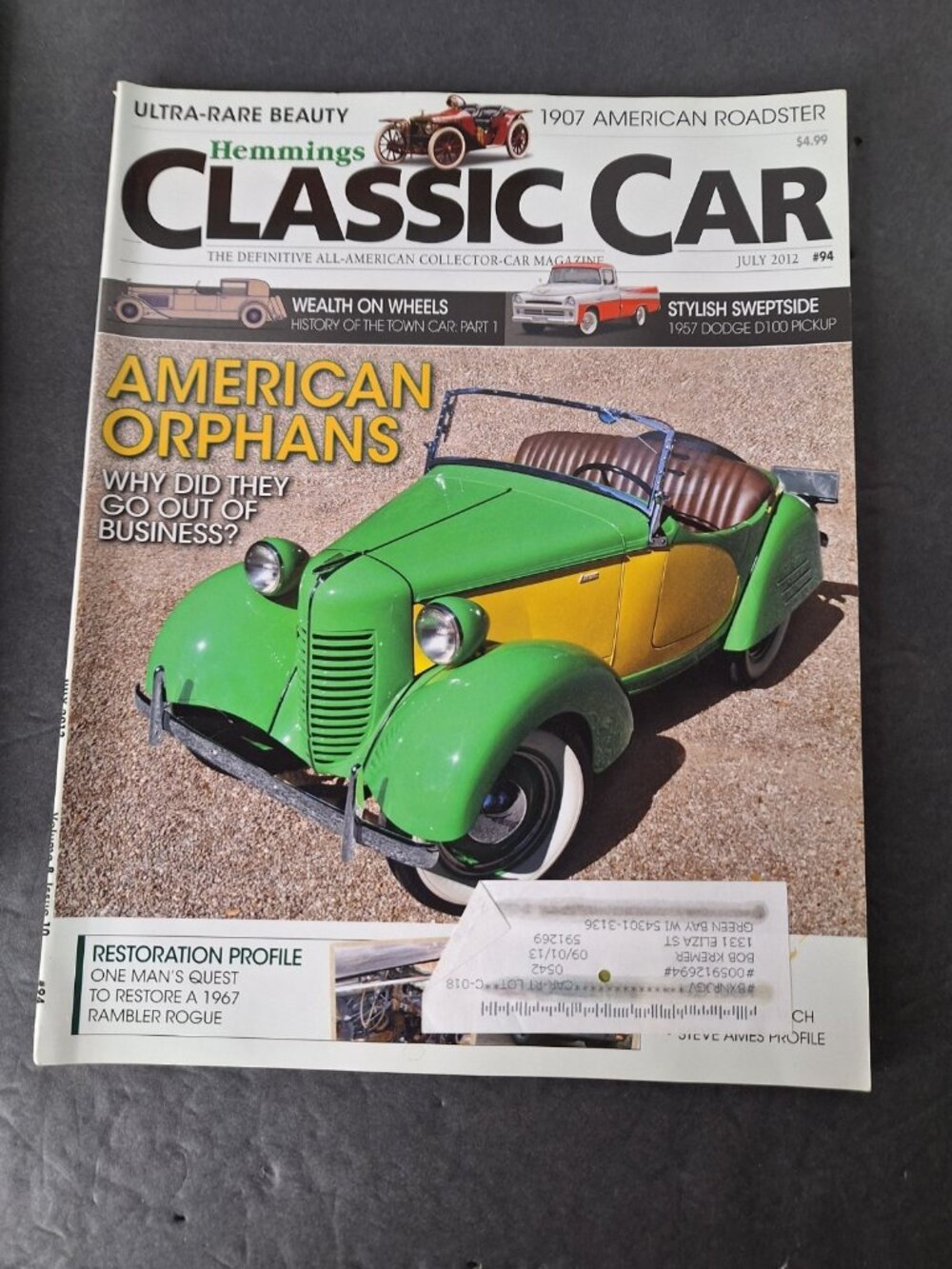 HEMMINGS CLASSIC CAR MAGAZINES - ALL TWELVE 2012 ISSUES - ALL IN GOOD SHAPE - Picture 7 of 14